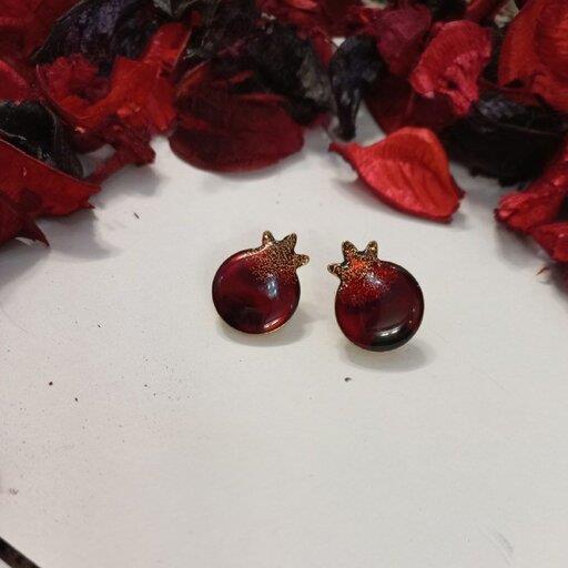 گوشواره رزینی طرح انار